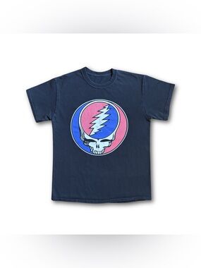 Grateful Dead Steal Your Face SYF Rock Band Graphic Logo T-shirt Medium Black